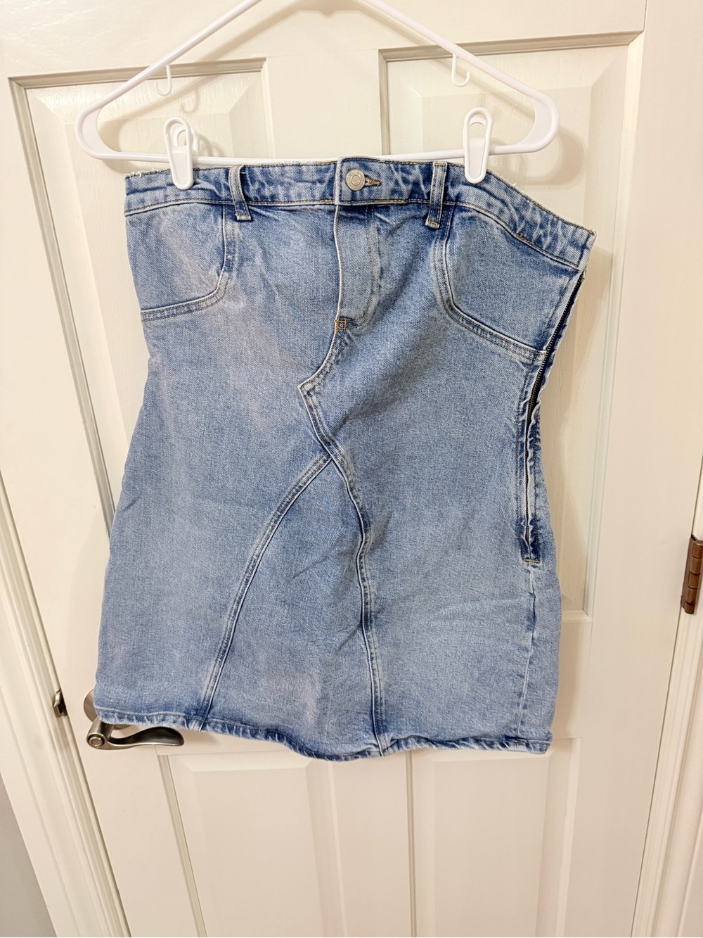 Light Wash Denim Mini Dress